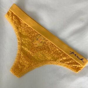 PINK Lace Thongs Women Size Large